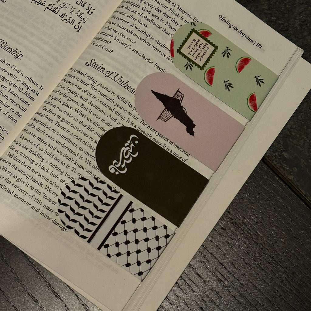 Magnetic bookmarks: Palestine themed